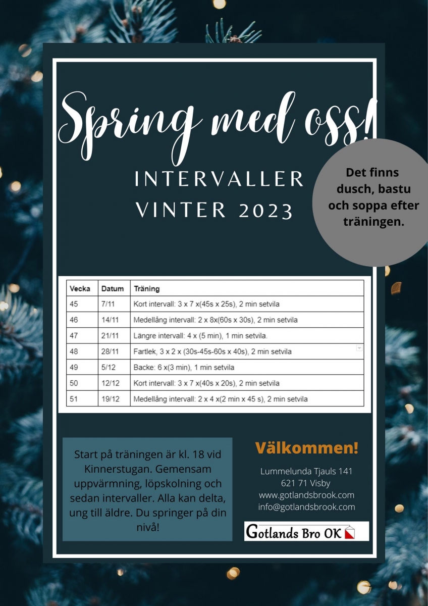 image: Tisdagsträningar med intervaller